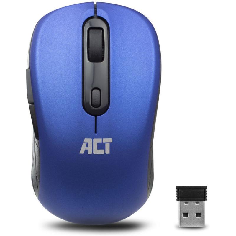 ACT Wireless Mouse USB Nano Receiver 1600 DPI Blue
