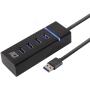 ACT USB Hub 3.2 4X USB-A Ports Black
