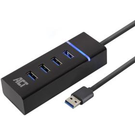 ACT USB Hub 3.2 4X USB-A Ports Black