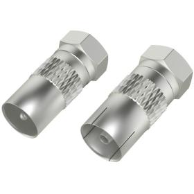 Hama Sat-Adapterset F-Plug - Coax-Plug/Coupling 2 Pieces