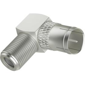 Hama Sat-Adapter Quick-F-Plug - F-Coupling 90 Graden