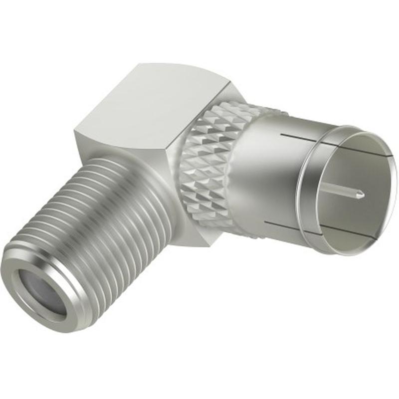 Hama Sat-Adapter Quick-F-Plug - F-Coupling 90 Graden
