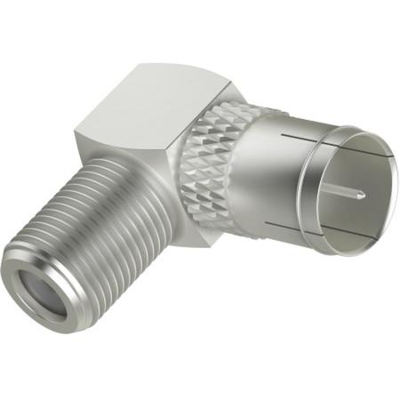 Hama Sat-Adapter Quick-F-Plug - F-Coupling 90 Graden