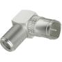 Hama Sat-Adapter Quick-F-Plug - F-Coupling 90 Graden