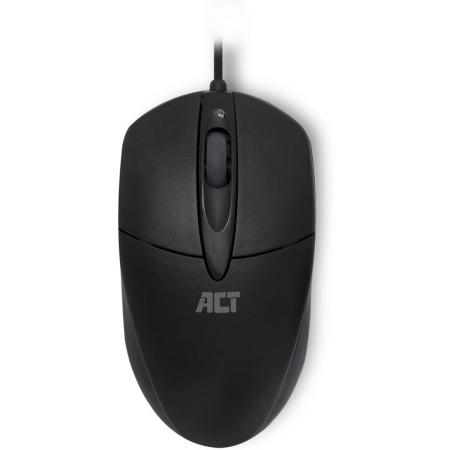 ACT Wired Optical Mouse USB Cable 1000 DPI Black