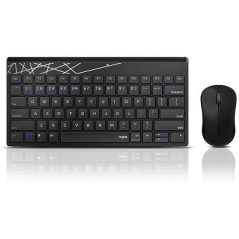 Rapoo WRLS Combo Set Keyborden Mouse Multi-Mode 8000m Black