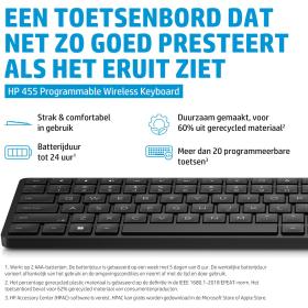 HP 455 Programmable WL KBD EMEA - Intl English Loc Euro Plug