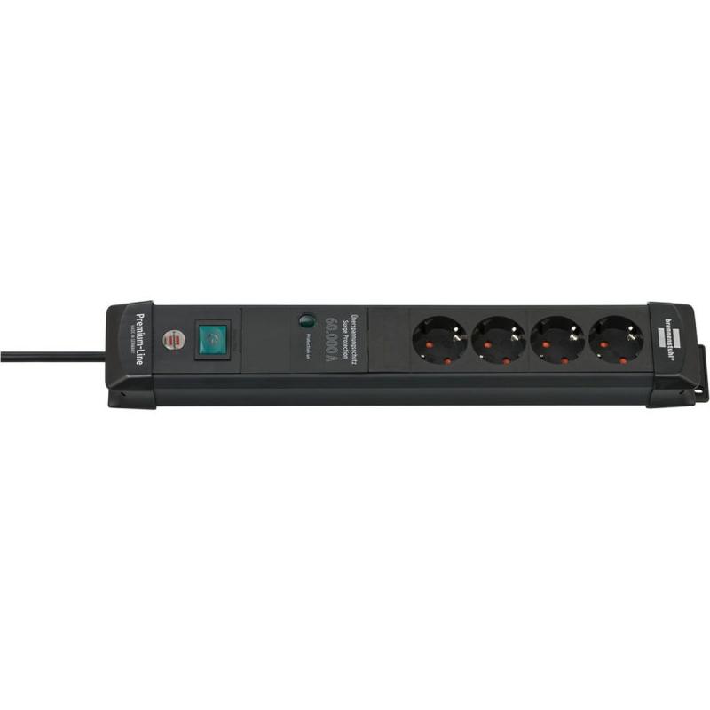 Brennenstuhl Premium-Line Power Distr Unit 4 Soc 1.8m Black