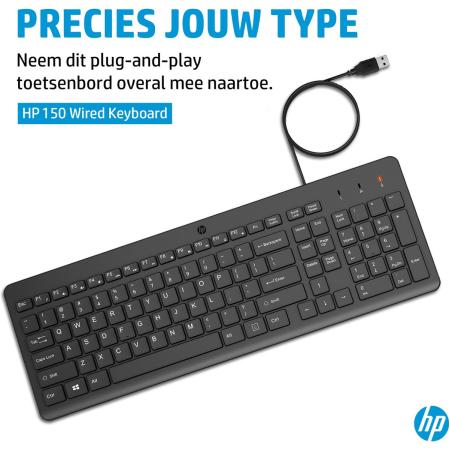 HP 150 Wired Keyboard Bel