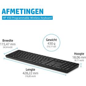 HP 450 Wireless BLK Programmable Keyboard WW