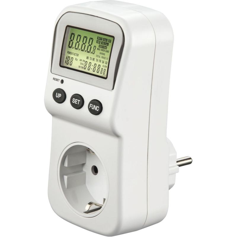 Hama Energiekostenmeter w/ LCD-Display Digital Elektriciteitsmeter For Het S