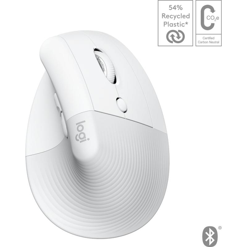 Logitech Lift For Mac Vertical Ergonomic Mouse-Off-White/Pale Grey - EMEA