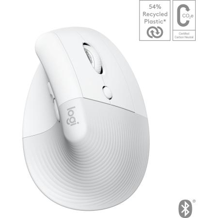 Logitech Lift For Mac Vertical Ergonomic Mouse-Off-White/Pale Grey - EMEA