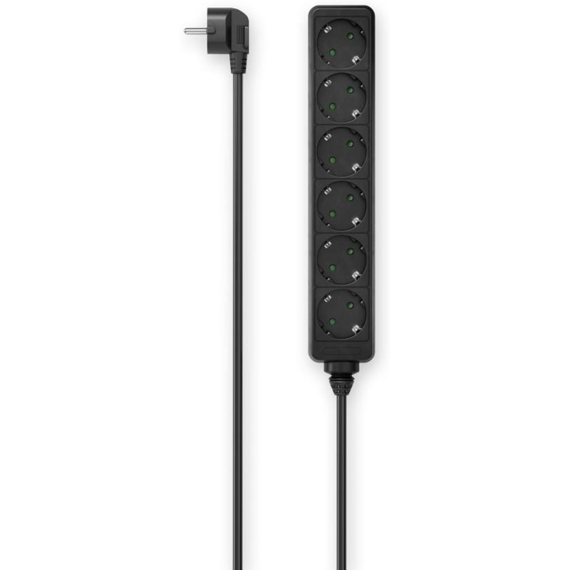 Hama Power Strip 6-FOLD 1.4 M Black