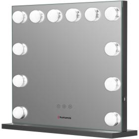 Humanas HS-HM02 Make-Up Mirror w/ LED Lighting - Black