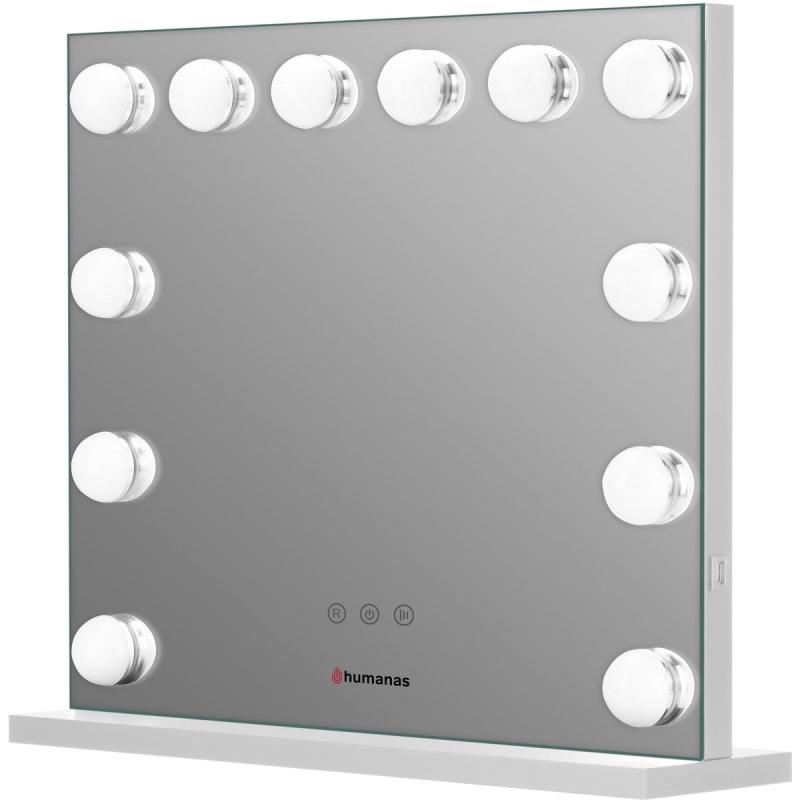 Humanas HS-HM02 Make-Up Mirror w/ LED Lighting - White