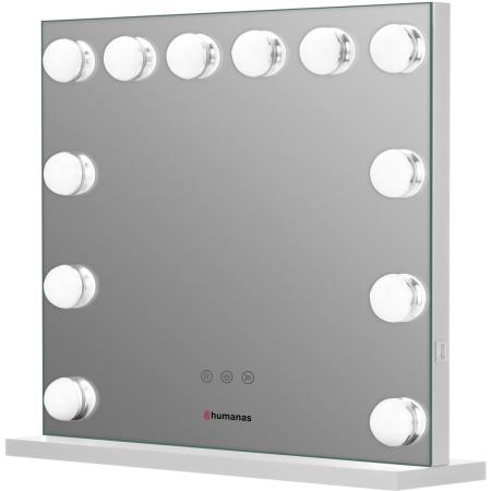 Humanas HS-HM02 Make-Up Mirror w/ LED Lighting - White