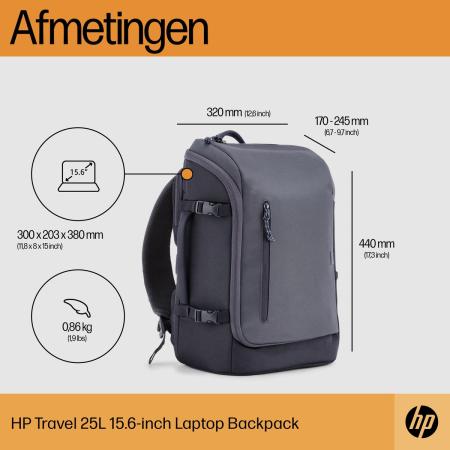 HP Travel 25l 15.6 Igrlaptop BCKPCK