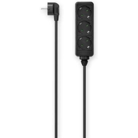 Hama Power Strip 3-FOLD 1.4 M Black