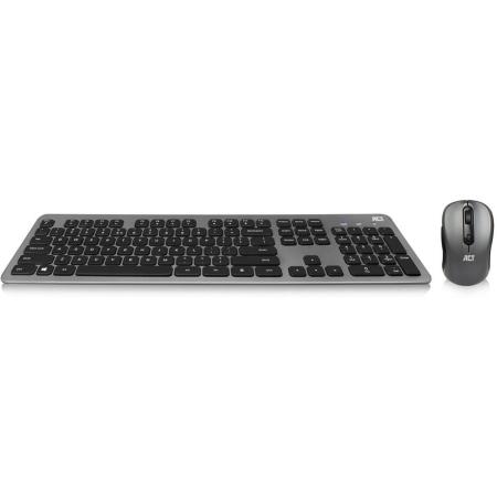 ACT Wireless Keyboard &amp;amp; Mouse Set USB-C/USB-A Combi Receiver (QWERTY/Us Layout)