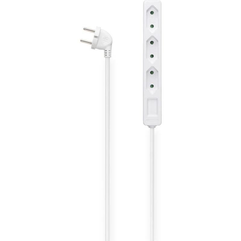 Hama Power Strip 3-FOLD 2.5 M White