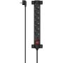Hama Power Strip 6-FOLD Overvoltage Protection 360 Switch 1.4 M Black