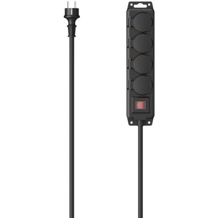 Hama Power Strip 4-FOLD For Outside IP44 Switch Wall Mounting 4 M ZW.