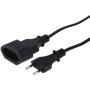 Hama Extension Cable w/ Euro-Plug For Inside 5 M Black