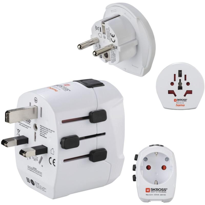 Hama Wereldreisadapter-Set World Travel Pro Light USB 3-POLIG 2X USB