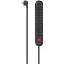 Hama Power Strip 6-FOLD 90 Gedraaid Switch Wall Mounting 2 M Black
