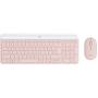 Logitech MK470 Slim Combo - Rose - Fra - Central-419 AZERTY FR