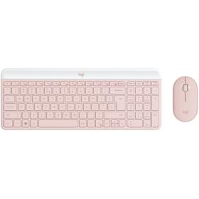 Logitech MK470 Slim Combo - Rose - Fra - Central-419 AZERTY FR