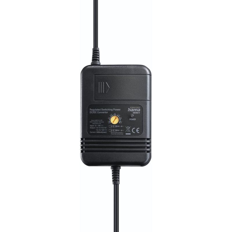 Hama Netadapter For Auto Instelbaar 2000MA 24W Max 12V Gest 8 Adapters