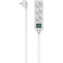 Hama Power Strip 3-FOLD Switch 3 M White