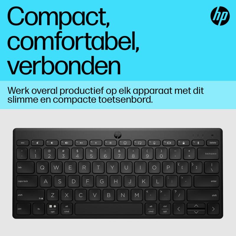 HP 350 BLK Compact Multi-Device Keyboard Euro