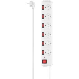 Hama Power Strip 6-FOLD Overvoltage Protection 90 Ind Switchable 1.4m White