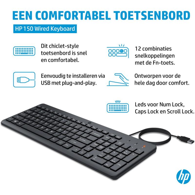 HP 150 Wired Keyboard