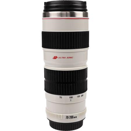 Fun Drinking Cup 70-200 Lens White w/ Drinking Lip