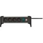 Brennenstuhl Alu-Office-Line Power Strip 4 Sockets 1.8m Black Silver w/ Switch