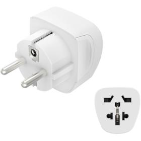 Hama Reisadapter Type E EN F 3-POLIG Universal Wereld To Europa White