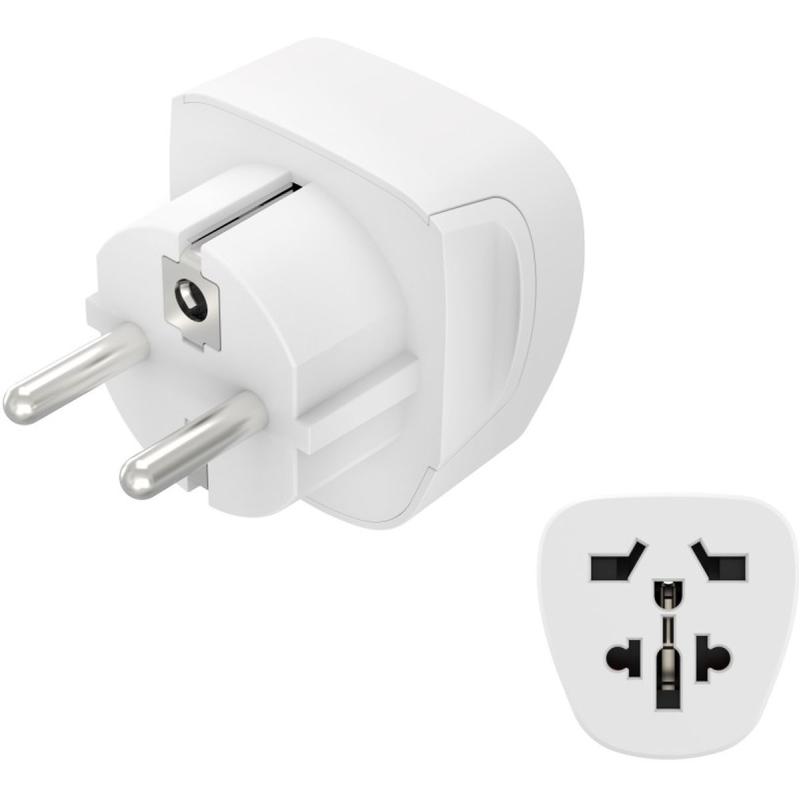 Hama Reisadapter Type E EN F 3-POLIG Universal Wereld To Europa White
