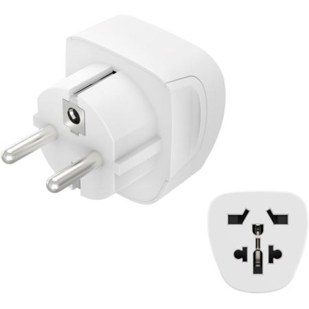 Hama Reisadapter Type E EN F 3-POLIG Universal Wereld To Europa White