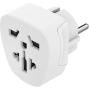Hama Reisadapter Type E EN F 3-POLIG Universal Wereld To Europa White