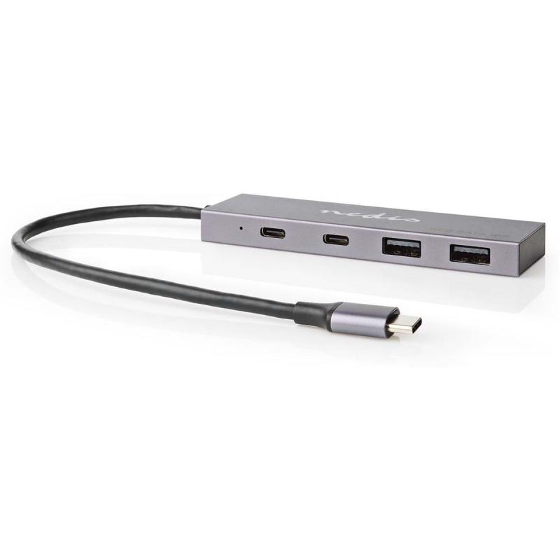 Nedis USB-Hub USB-C 3.2 Gen 2 2X USB-A F/2X USB-C F 4-Ports USB 3.2 Gen 2