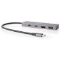 Nedis USB-Hub USB-C 3.2 Gen 2 2X USB-A F/2X USB-C F 4-Ports USB 3.2 Gen 2