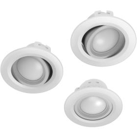 Hama WiFi-LED-Inbouwspot 5W Via Spraak/App Bediening Verstelbaar 3 PCs White