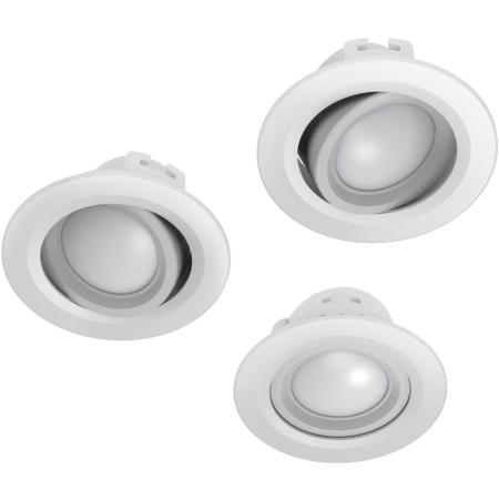 Hama WiFi-LED-Inbouwspot 5W Via Spraak/App Bediening Verstelbaar 3 PCs White