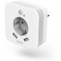 Hama LED-Night Light w/ Stopcontact 2 USB-Uitgangen Bewegings-EN Lichtsensor