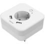 Hama LED-Night Light w/ Stopcontact 2 USB-Uitgangen Bewegings-EN Lichtsensor
