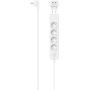 Hama Power Strip 5-FOLD M USB-C-Adapter 2-FOLD 17W Switch 1.4m White